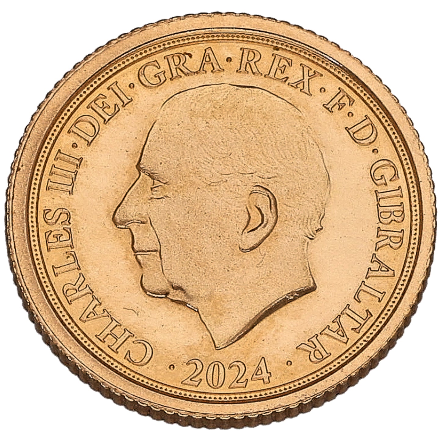 22ct Gold King Charles III Quarter Sovereign Coin 2024