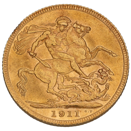 22ct Gold King George V Full Sovereign Coin 1911