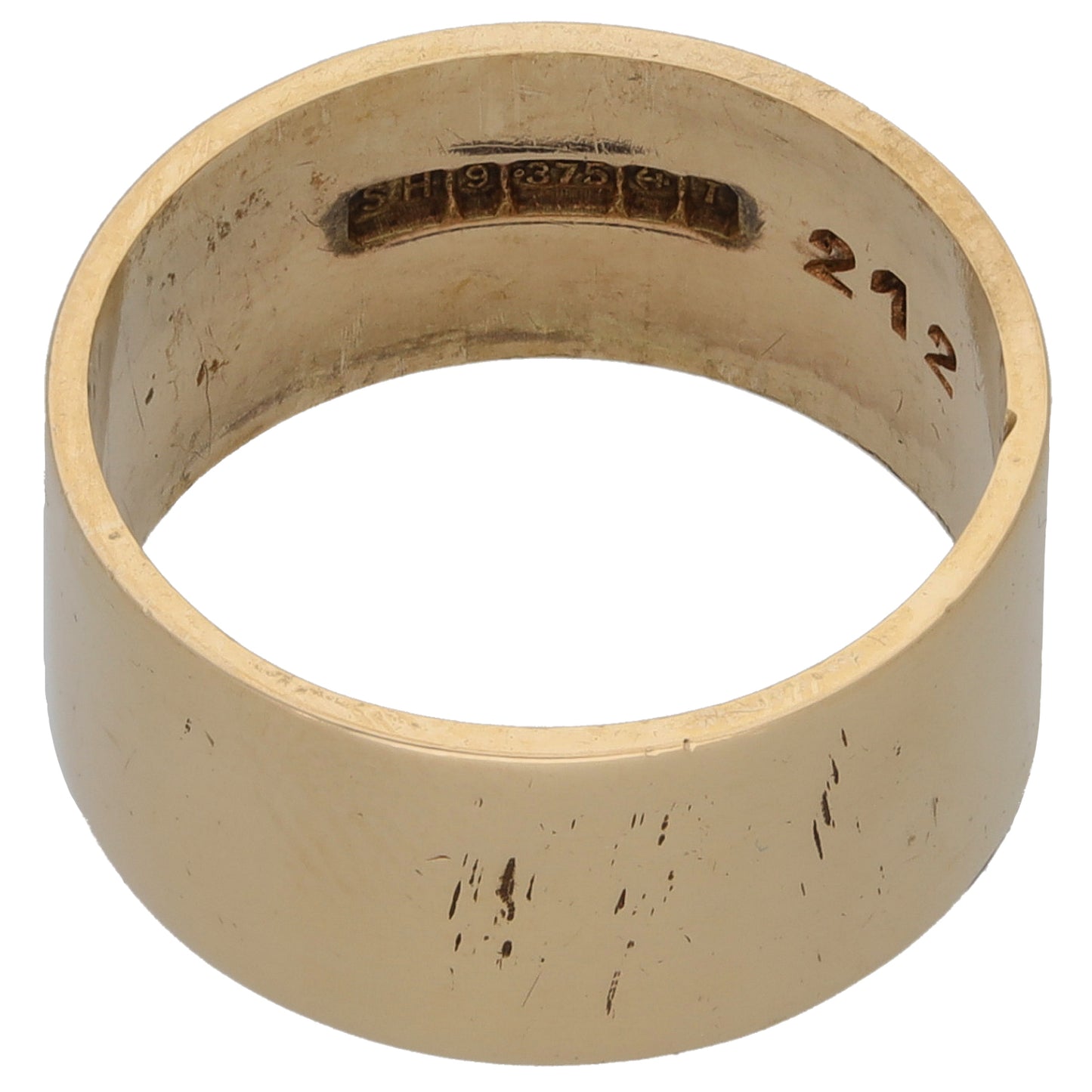 9ct Gold Plain Wedding Ring Size L