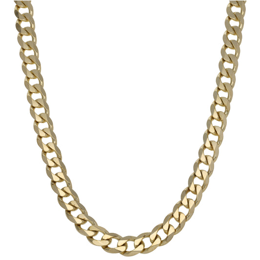 9ct Gold Curb Chain 22"