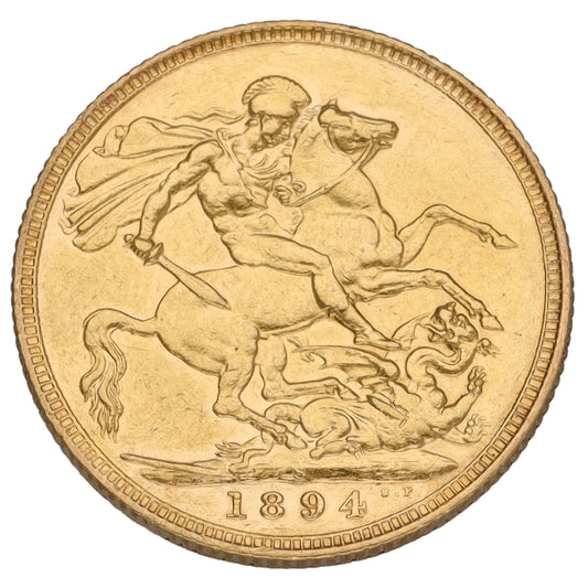 22ct Gold Queen Victoria Full Sovereign Coin 1894
