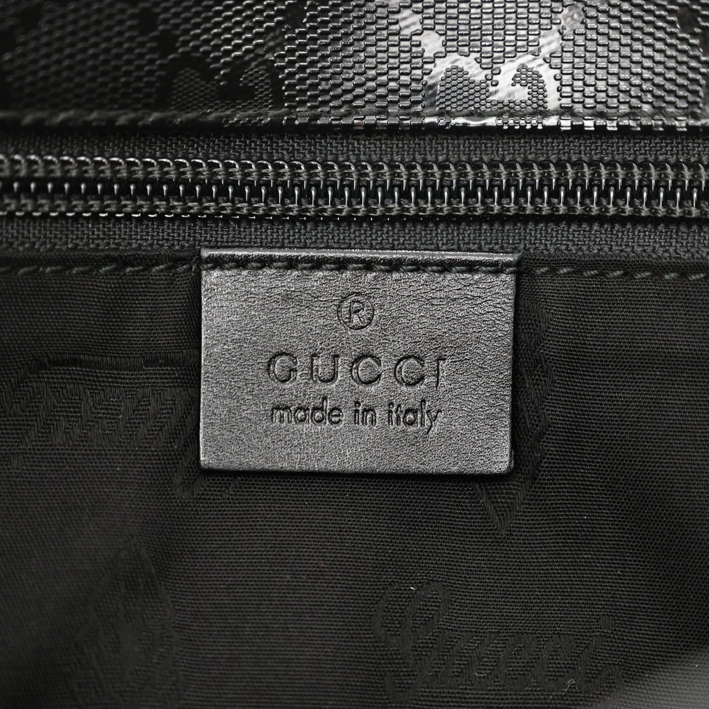 Gucci Double Buckle Messenger GG Imprime Coated Canvas Bag - Black