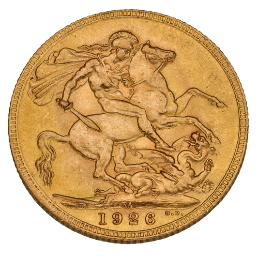 22ct Gold King George V Full Sovereign Coin 1926
