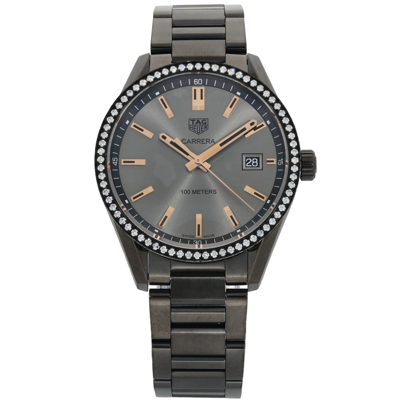 Tag Heuer Carrera WAR1115 39mm PVD Stainless Steel Watch