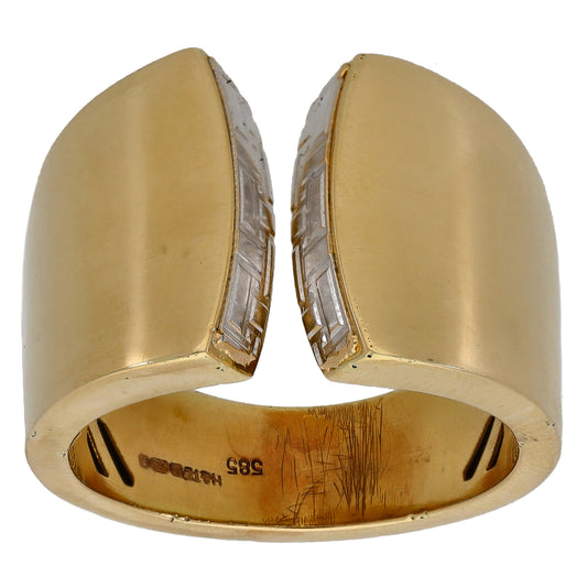 14ct Bi-Colour Gold Alternative Ring Size Q