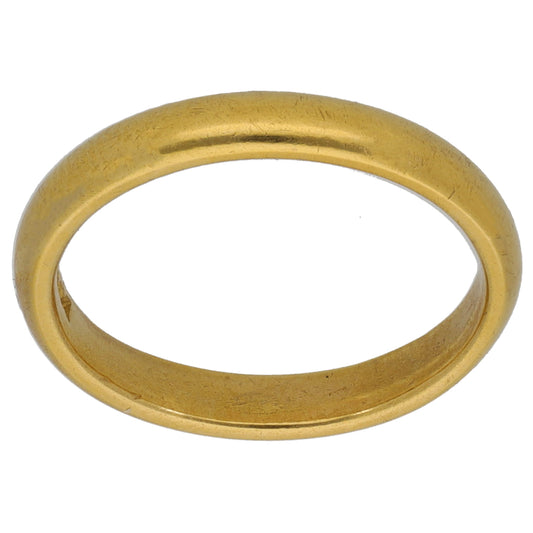 18ct Gold Plain Wedding Ring Size L