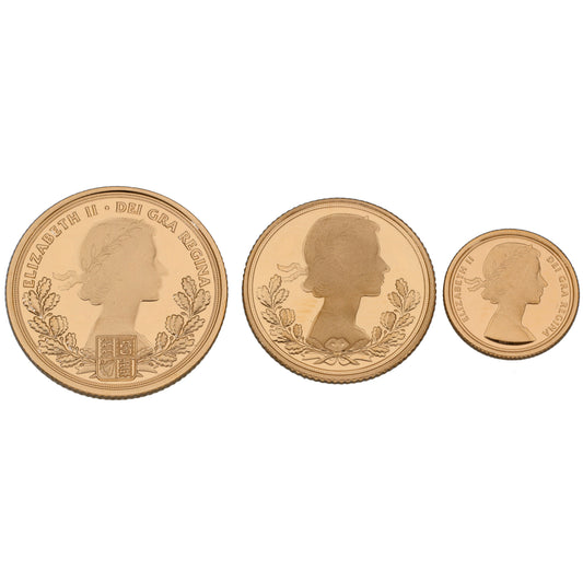 22ct Gold Queen Elizabeth II Platinum Jubilee Sovereign Coin Set 2022