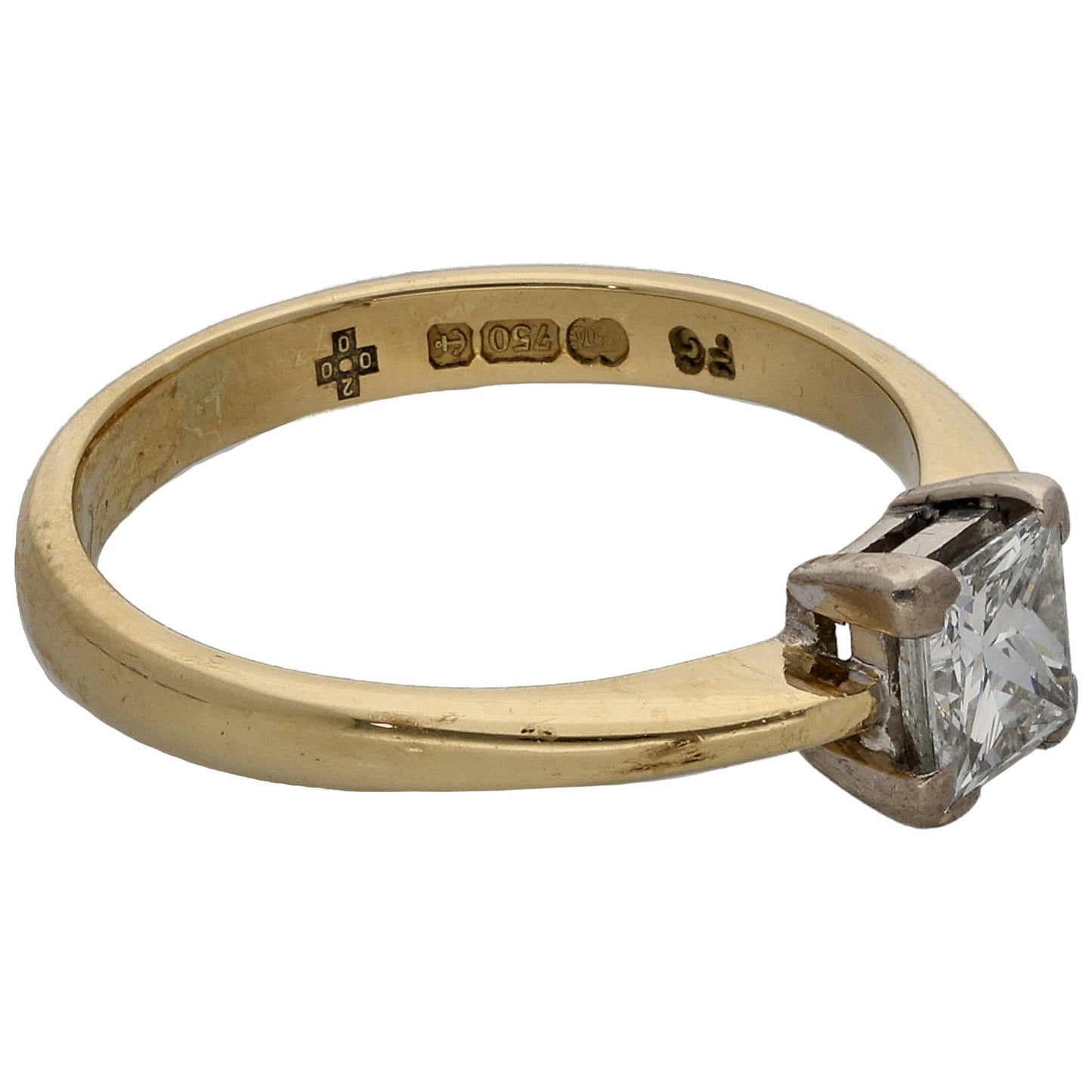 18ct Gold 0.55ct Diamond Solitaire Ring Size L