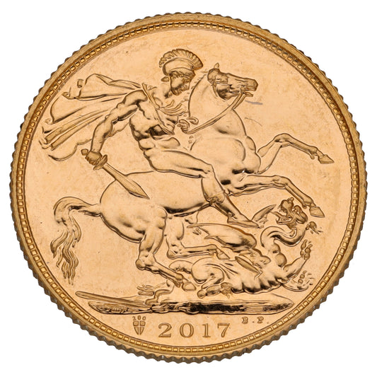 22ct Gold Queen Elizabeth II Full Sovereign Coin 2017
