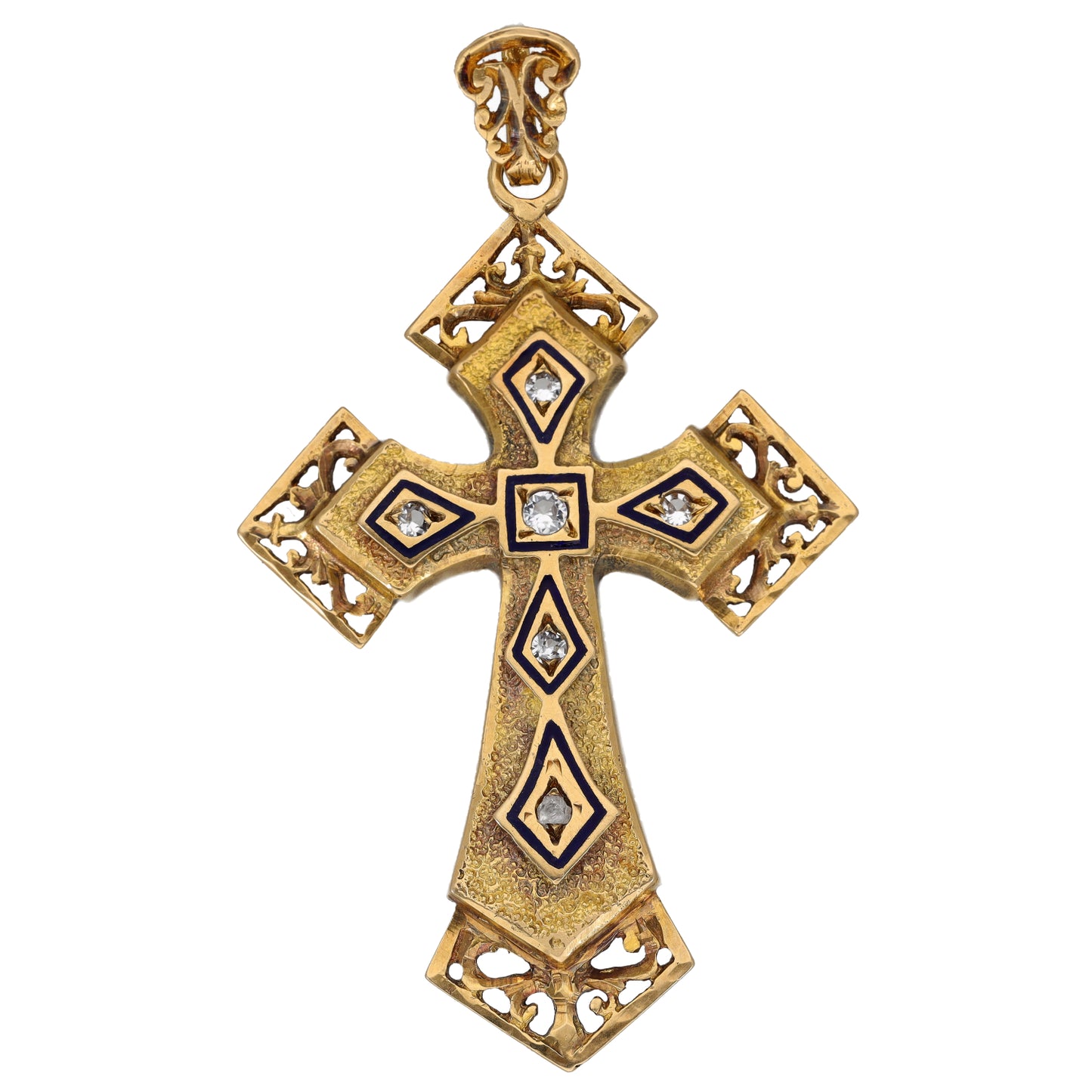 9ct Gold Cubic Zirconia Cross Pendant