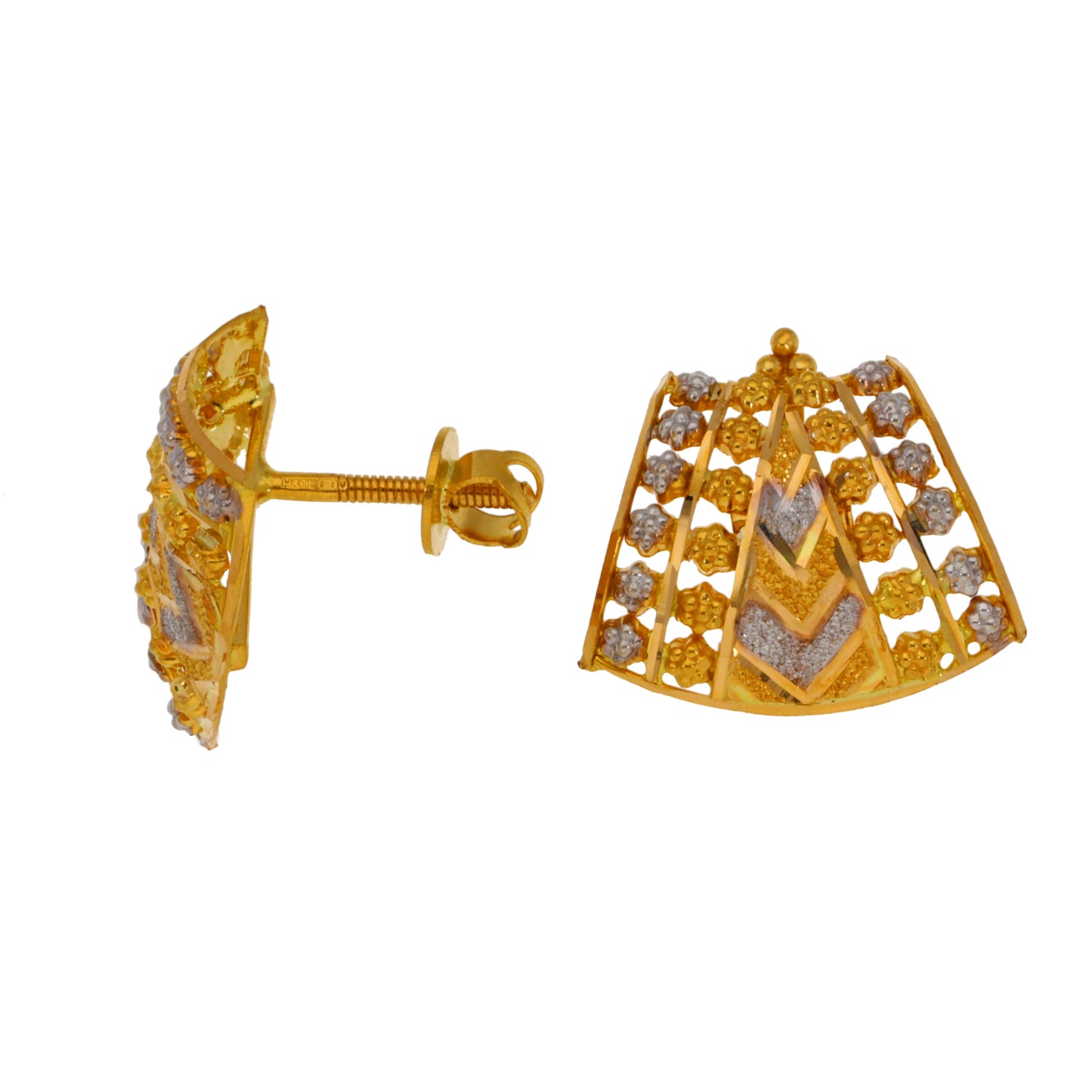 22ct Bi-Colour Gold Dress/Cocktail Earrings