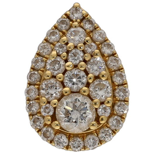 18ct Gold 0.27ct Diamond Cluster Pendant