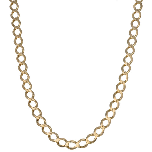 9ct Gold Curb Chain 22"