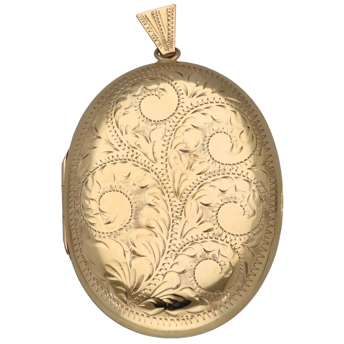 9ct Gold Patterned Locket Pendant