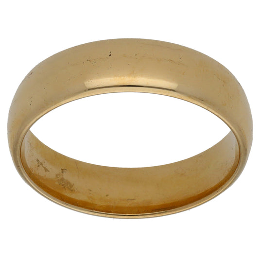 9ct Gold Plain Wedding Ring Size T