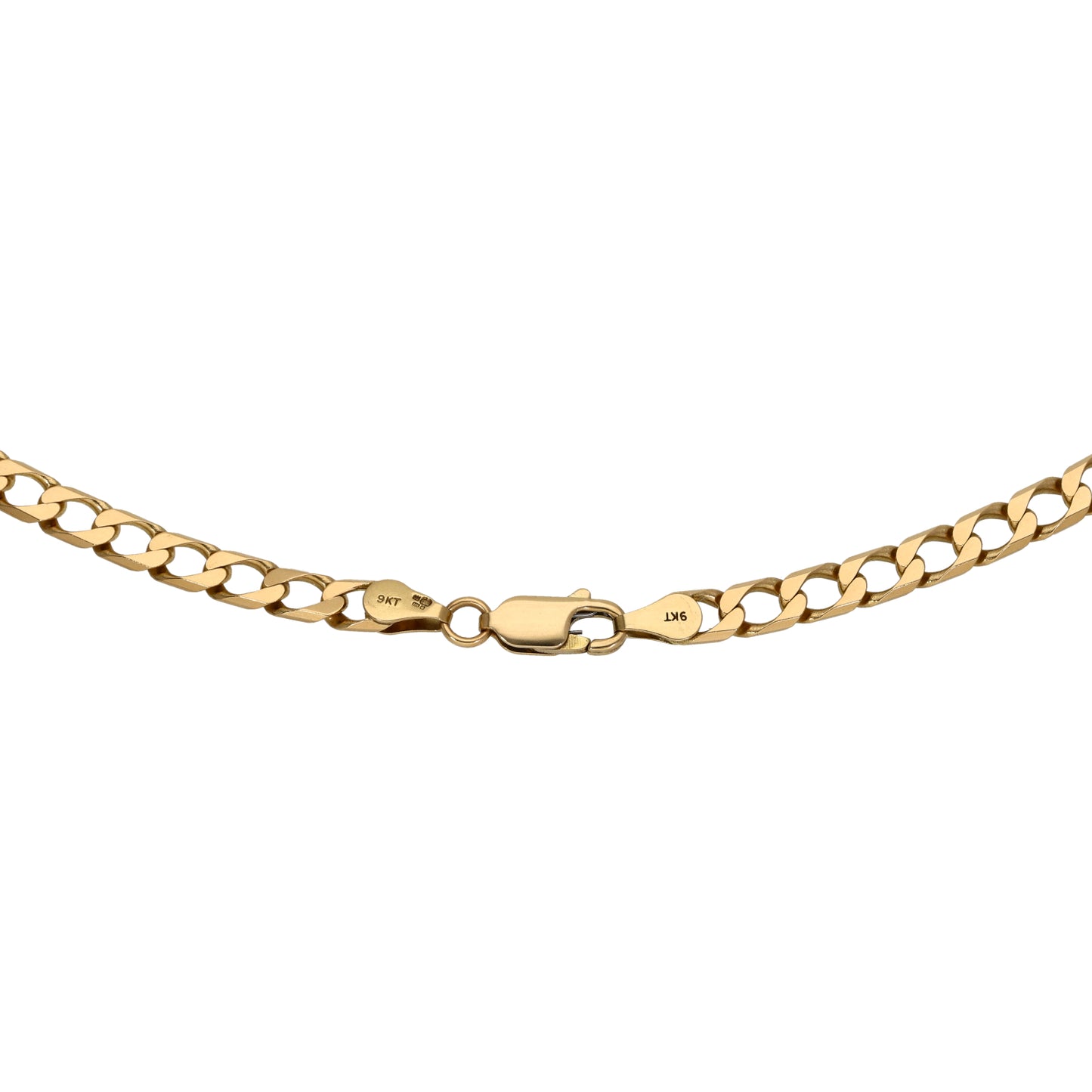 9ct Gold Curb Chain 22"
