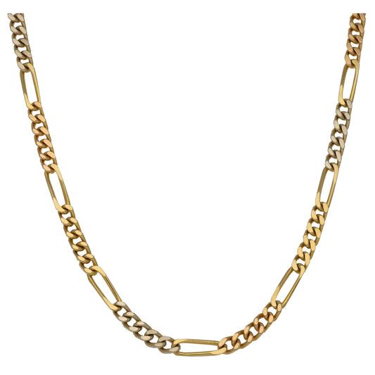 18ct Gold Figaro Chain 22"