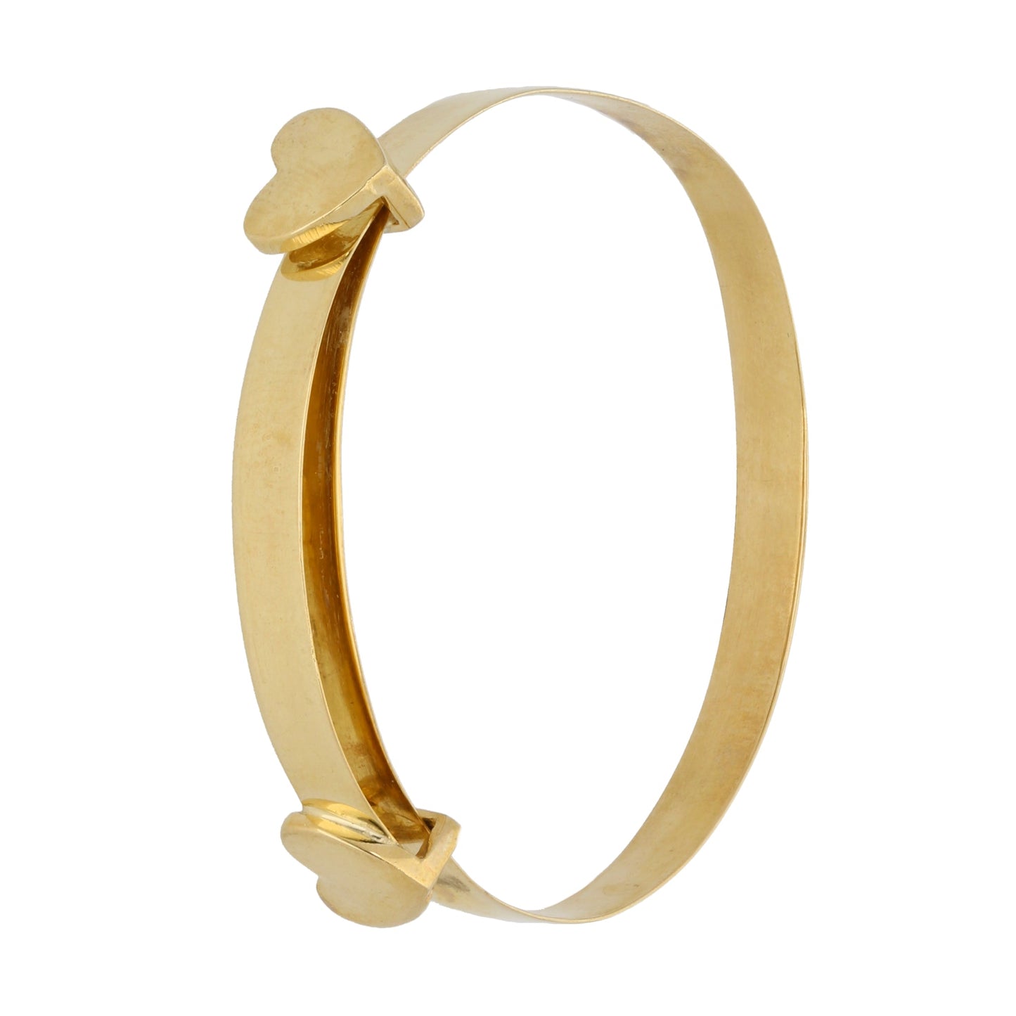 9ct Gold Double Heart Expandable Baby/Kid's Bangle