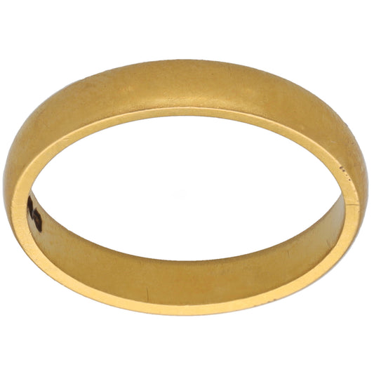 22ct Gold Plain Wedding Ring Size M