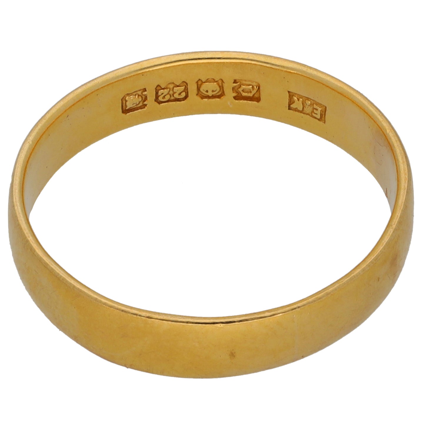 22ct Gold Plain Wedding Ring Size Q