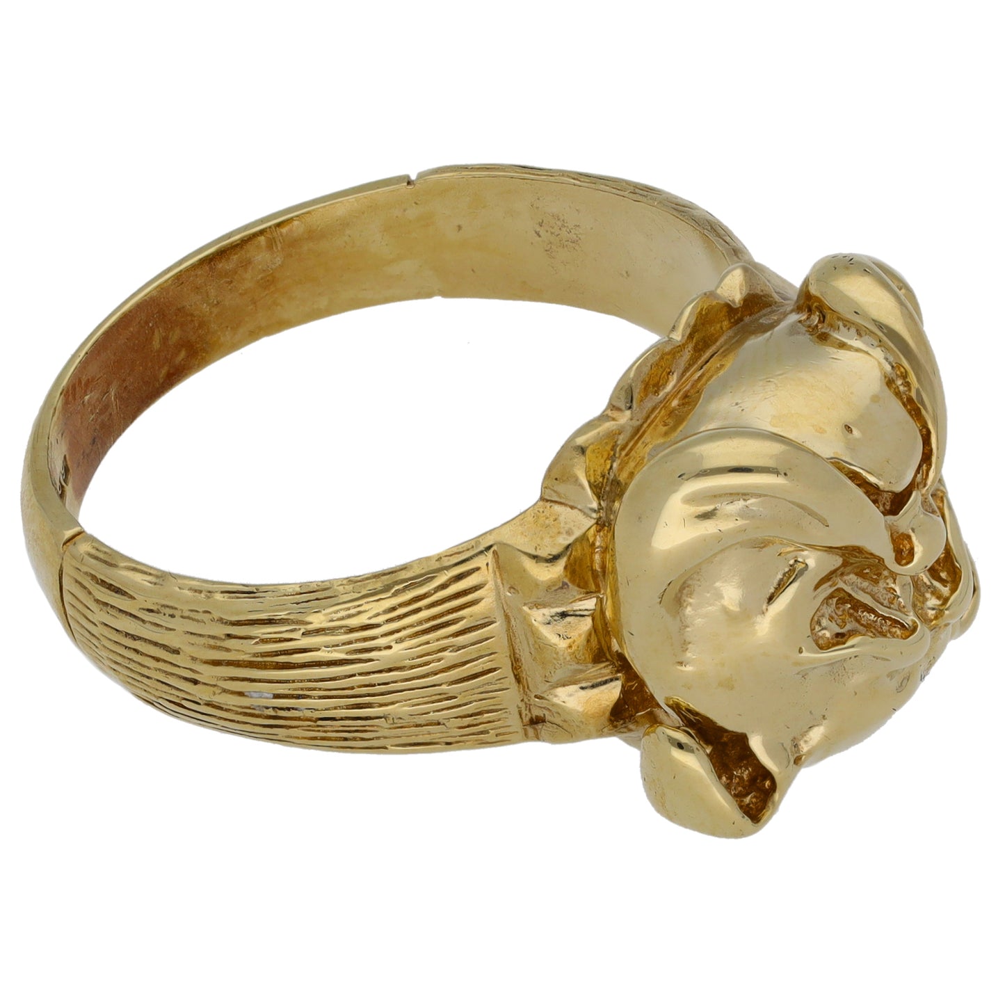 9ct Gold Bulldog Ring Size W