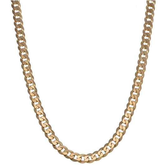 9ct Gold Curb Chain 18"