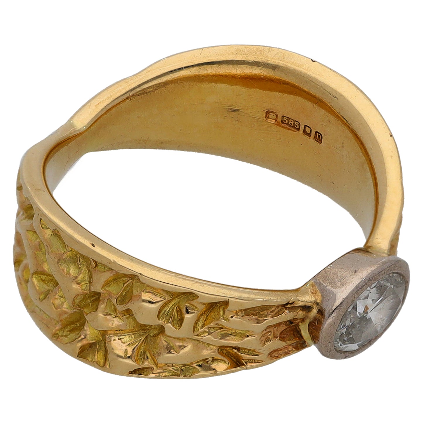 14ct Gold 0.28ct Diamond Solitaire Ring Size L