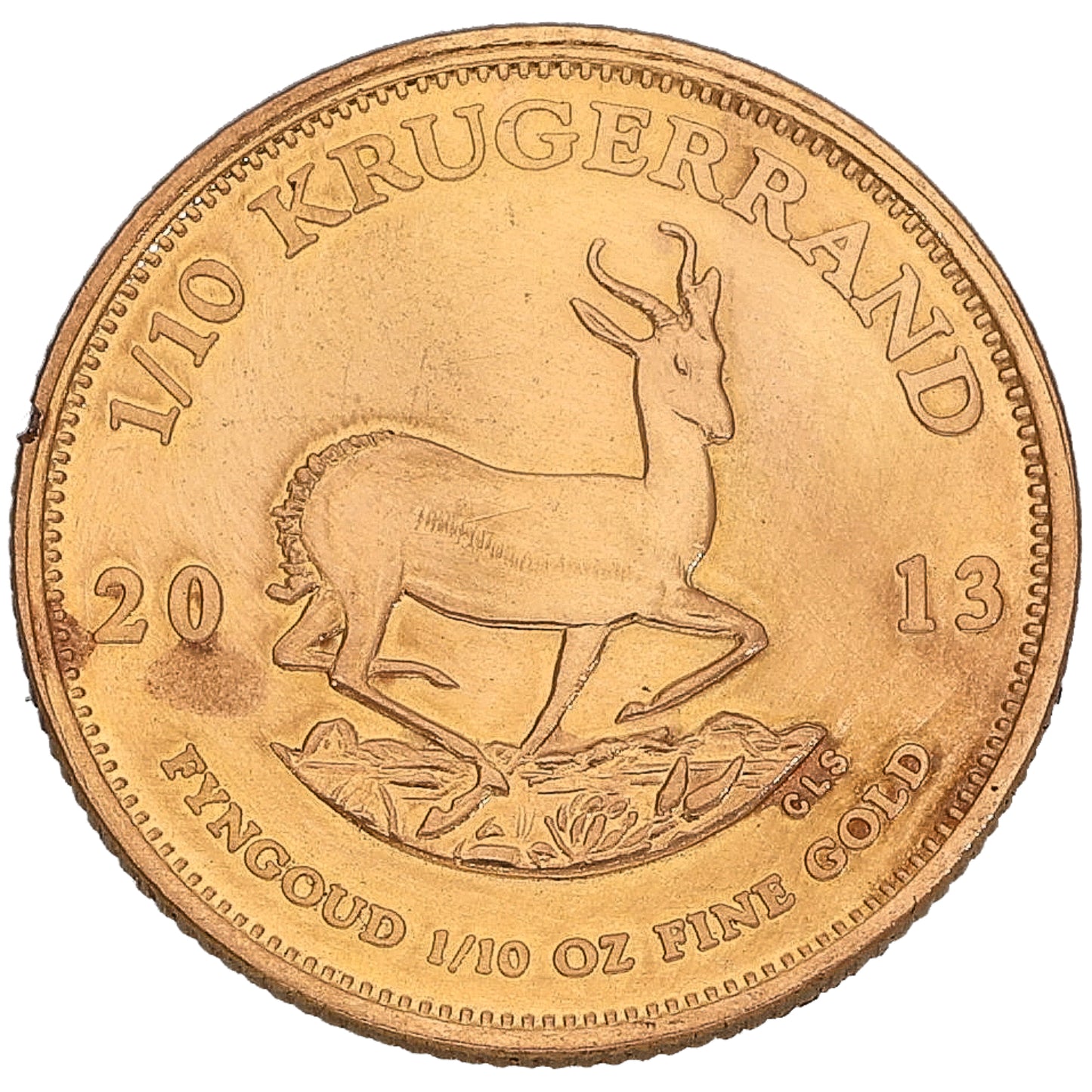 22ct Gold 1/10 OZ Krugerrand Coin 2013