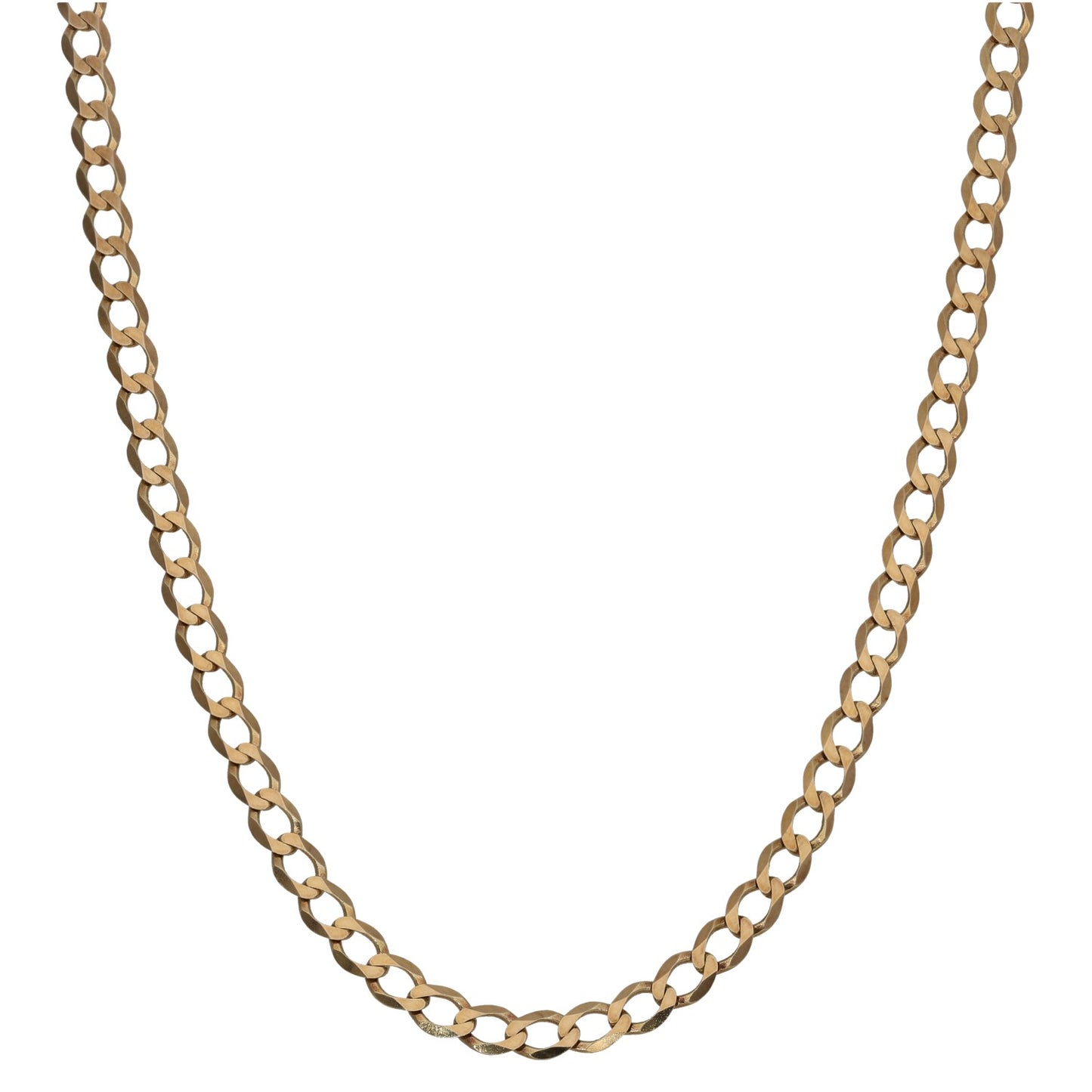 9ct Gold Curb Chain 18"