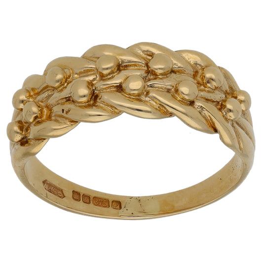 9ct Gold Keeper Ring Size M