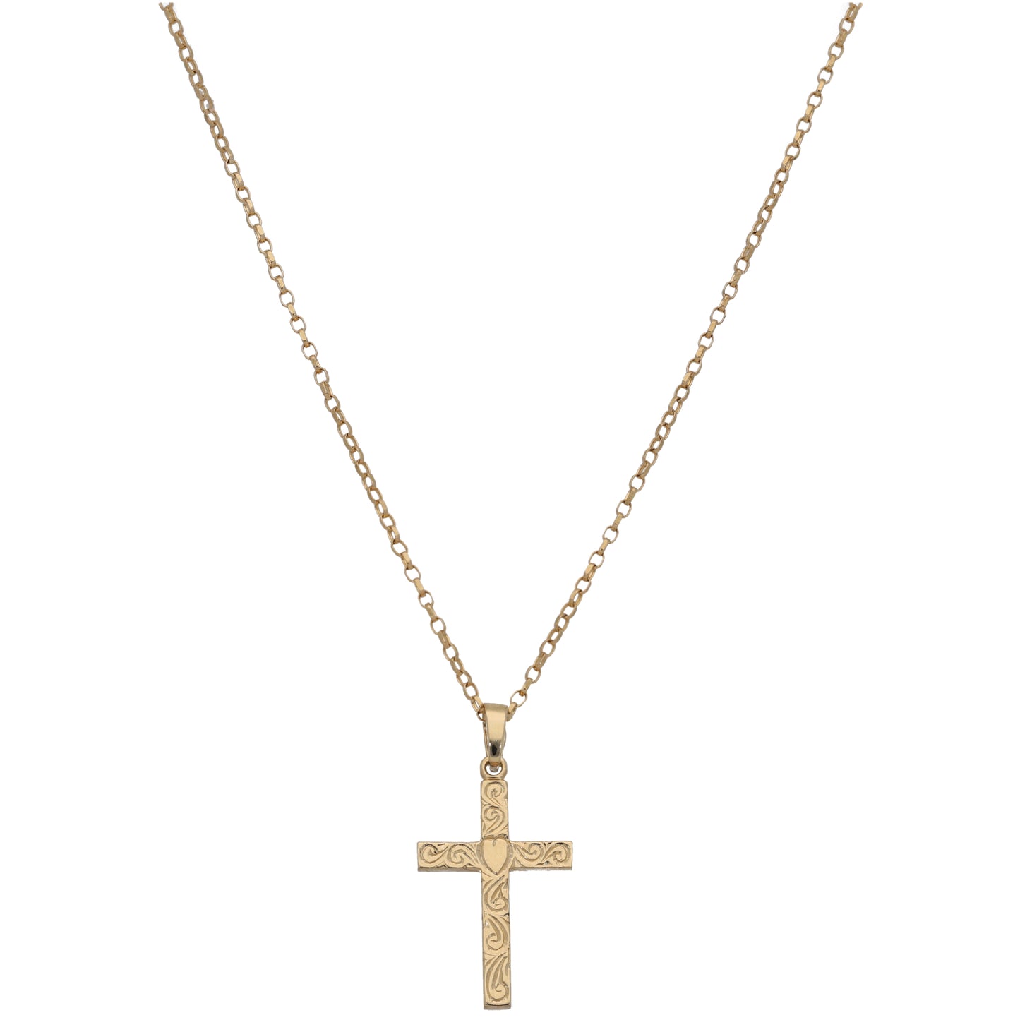 9ct Gold Cross Pendant With Chain