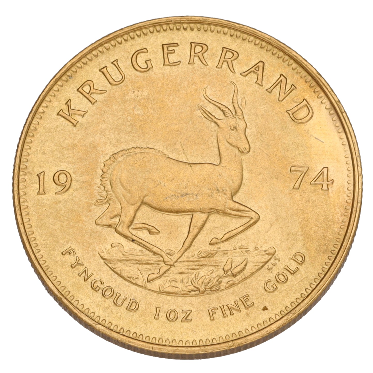 22ct Gold 1 OZ Krugerrand Coin 1974