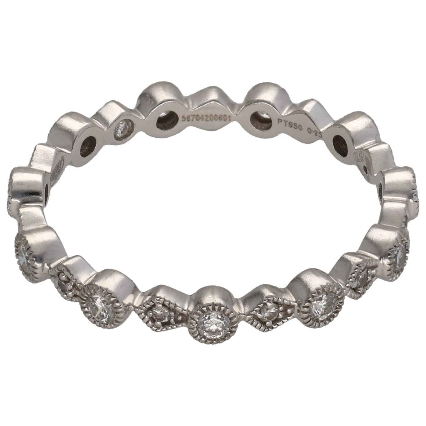 Platinum 0.25ct Diamond Eternity Ring Size M