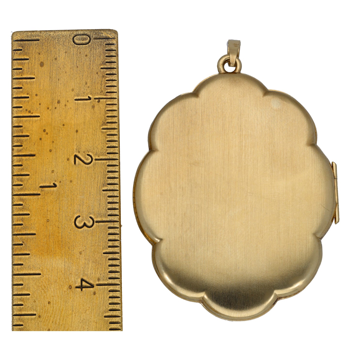 9ct Gold Patterned Locket Pendant
