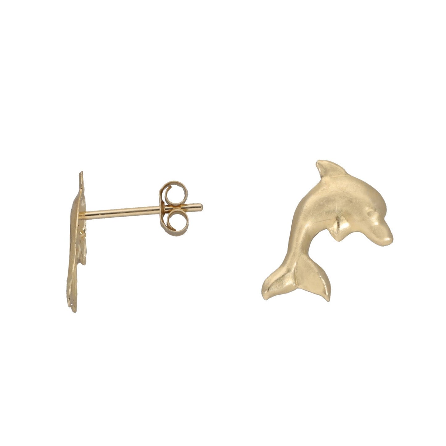 New 9ct Gold Kids Dolphin Stud Earrings