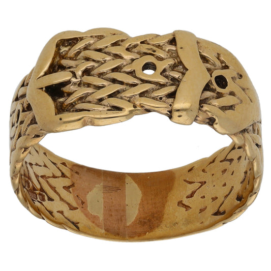9ct Gold Buckle Ring Size R