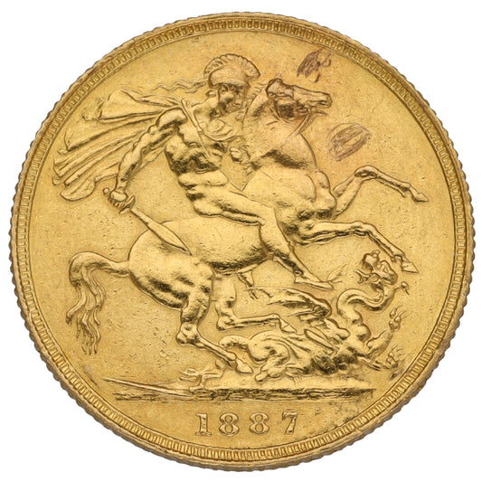 22ct Gold Queen Victoria Full Sovereign Coin 1887
