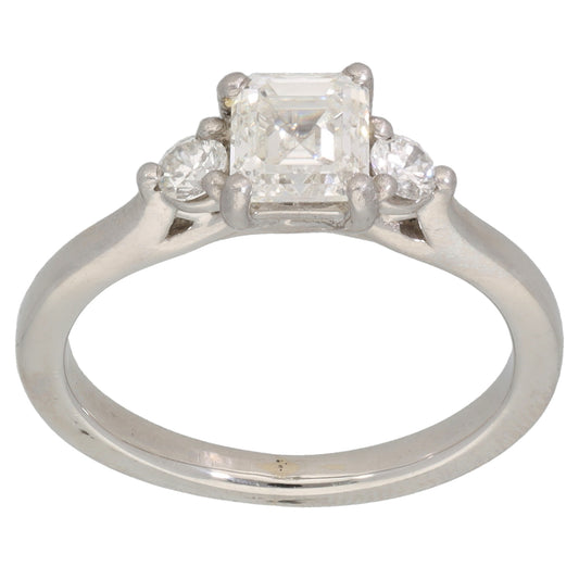 Platinum 1.06ct Diamond Trilogy Size L
