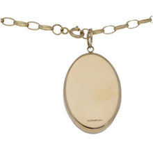 Load image into Gallery viewer, 9ct Gold Ladies Patterned Locket Pendant With Chain
