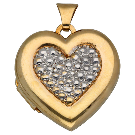 9ct Gold Heart Locket Pendant