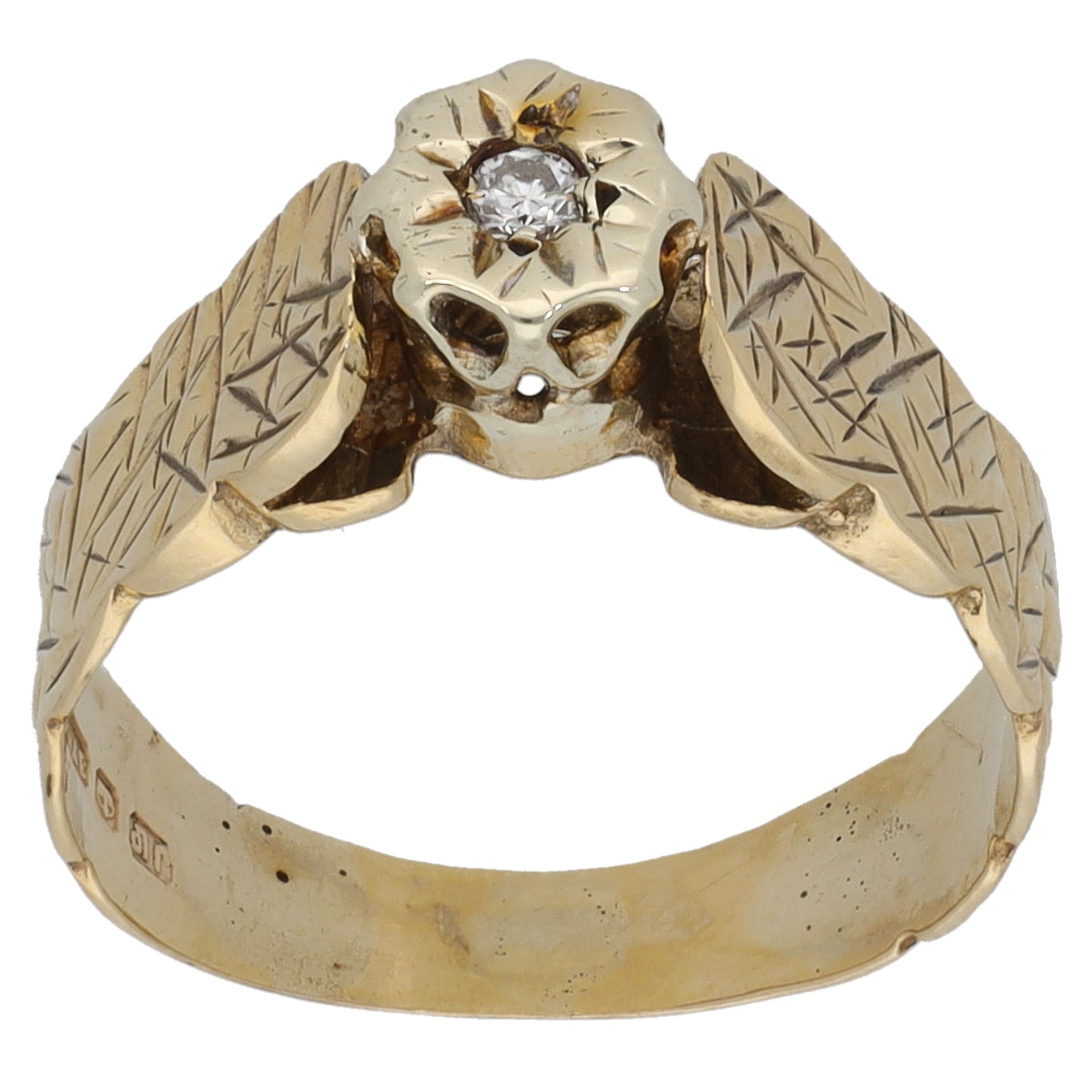 9ct Gold 0.03ct Diamond Solitaire Ring Size K