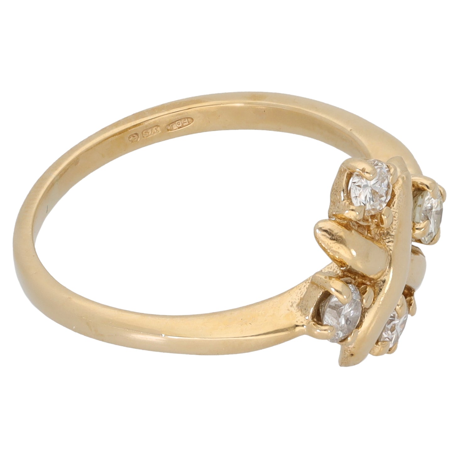9ct Gold 0.28ct Diamond Alternative Ring Size M