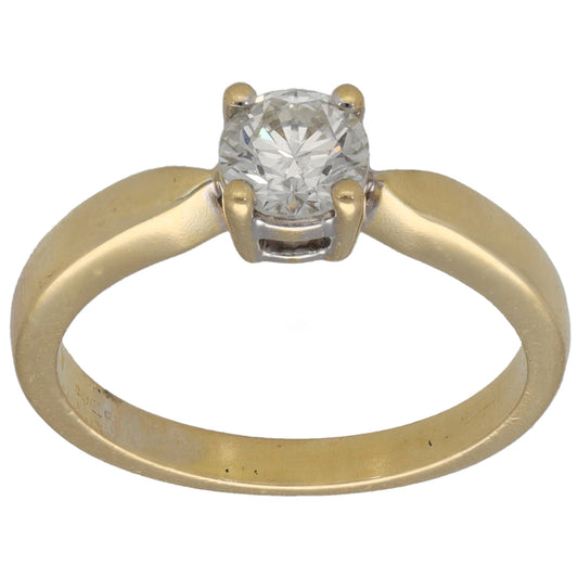 18ct Gold 0.47ct Diamond Solitaire Ring Size K