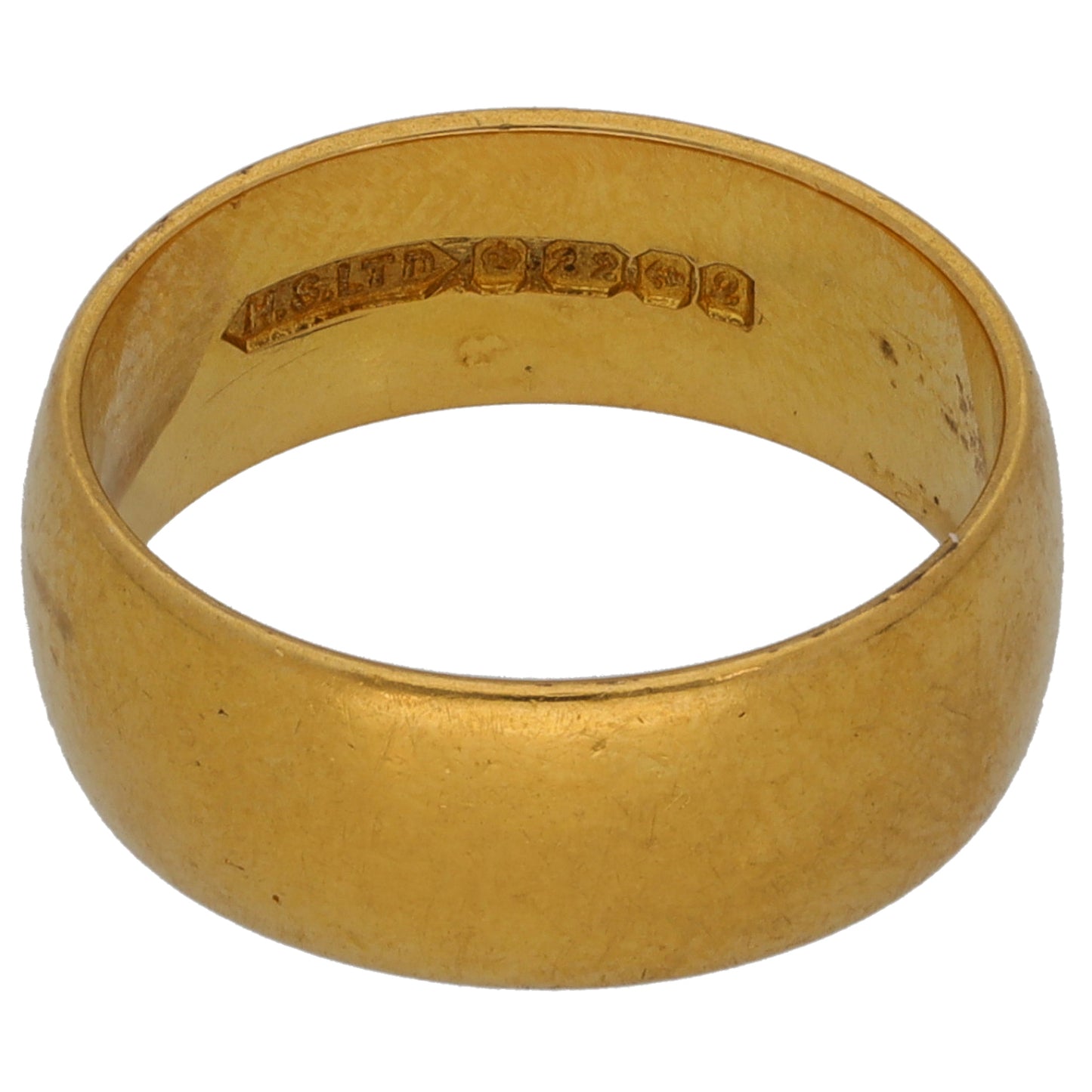 22ct Gold Plain Wedding Ring Size K