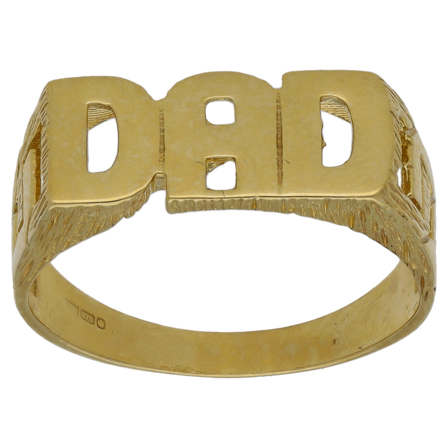 9ct Gold Dad Ring Size T