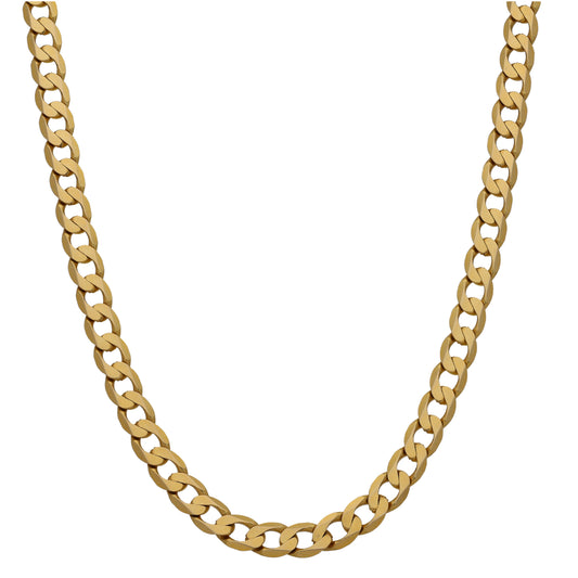 9ct Gold Curb Chain 22"