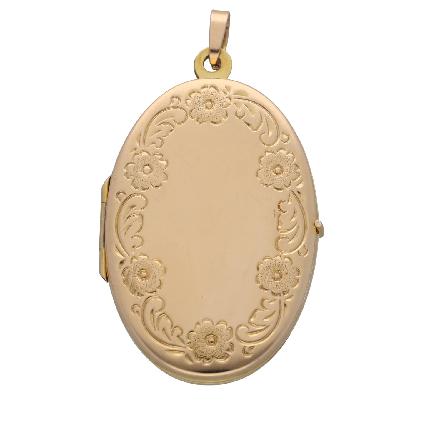 9ct Gold Patterned Locket Pendant