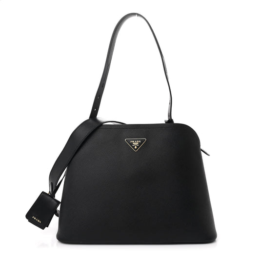 Prada Matinée Small Saffiano Leather Bag - Black