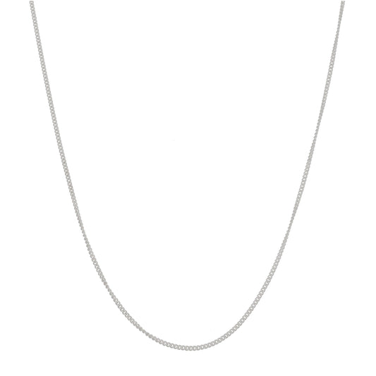 Silver Sterling Curb Chain 22"