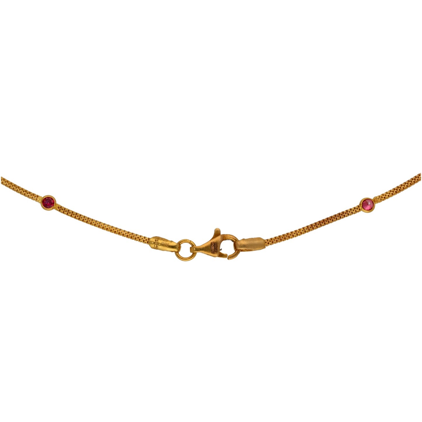 22ct Gold Imitation Gems Fancy Necklace 18"